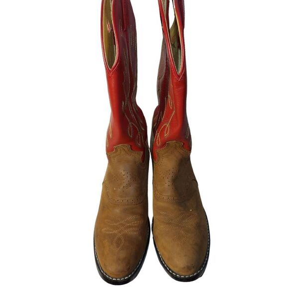 JUSTIN‎ Leather Cowboy Boots  SIZE 6 - Picture 3 of 5